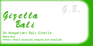 gizella bali business card